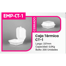 CAJA TERMICA MODELO CT-1 BULTO X 200 UNIDADES COD CT-1