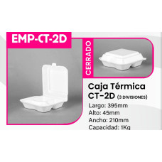 CAJA TERMICA MODELO CT-2D BULTO X 200 UNIDADES COD CT-2D
