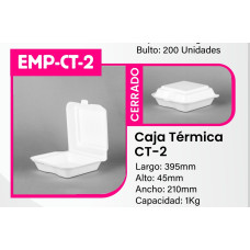 CAJA TERMICA MODELO CT-2 BULTO X 200 UNIDADES COD CT-2